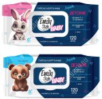 Влажные салфетки детск. 120шт,с крышкой, микс (16) 