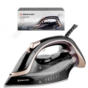 Утюг керам.подошв. 2600Вт пар 140г/мин 350мл, чёрный (6) 