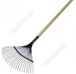 Грабли веерные дерев.черен, проволочн 18-ти зуб,порошк.окраска  (5)