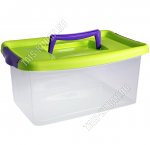 Контейнер прозр, крышка на 2защ. 9,0л (35х24 h16см) (18) 