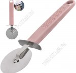 Пудрово-розовый Нож д/пиццы (нержавеющая сталь+пластик) L19 d6см (12) 