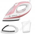Утюг-отпариват. дорожн, керам.подошв.1950Вт,д/воды 250мл,розов/бел 