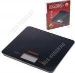 Весы кухонные электронные (стекло) до 7кг, черный(12) 