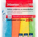 Салфетка микрофиб. 4шт (40х40см) 220гр/м2 (24) 