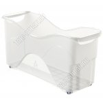 Контейнер д/хранен 10л на колес, б/крыш,с ручк, прозр (46х16 h23.5см) (15)