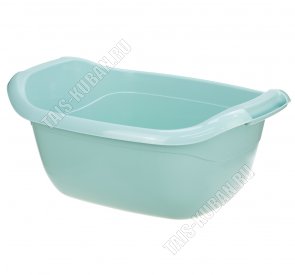 Таз прямоуг 16л с ручк, морская волна (49х36 h24см) (5) 