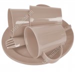 Набор д/пикника 3 перс. 9пр, латте (8) 