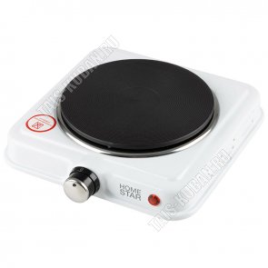Плита электрическая 1конфорка Блин чугун. 1000Вт d15,5см 5режимов температуры, цвет белый (12) 