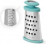 Терка 2-х стор h16 8х4см,нерж+пласт,неж.гол (12) 