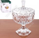 Ваза-конфетница с крышкой,на ножке 0,96л d16 h25см 