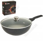 Вок d28 h10см с крышкой и съемной ручкой (5)