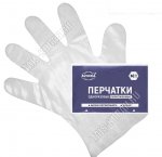 Перчатки одноразовые (полиэтилен) 100шт,разм. М (100) !Честный знак