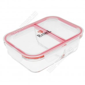 Контейнер д/продуктов,прямоугольный 2-х секционный 1,04л 20х15 h6см (12) 