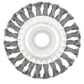 Щетка для УШМ 125мм, посадка 22,2мм, плоская, кручен.проволока 0,5мм 