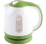 Чайник пластик 1,7л 2200Вт диск,защ.б/воды,индик,автооткл,съем.фильтр,бел/оливк (12) 