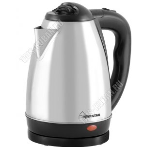 Чайник нерж. 1,8л 1500Вт диск,автооткл,защ.б/воды,пов.360,серебро (20) 