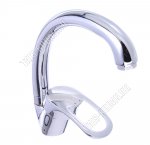 Смеситель для кухни 1-но рычажный, поворотный, высокий излив h24 L25см