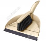 Набор .Совок мягк.кром 24х15см +Щётка-сметка L10см,ворс h5см,горизонт.руч.12см,бежев, Idiland (15) 