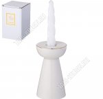 Подсвечник Lefard (фарфор) h11см d6см белый, для 1свечи (24) 