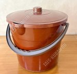 Ведро хоз-ное с кр 10л (d28 h24см) коричневое (10) 