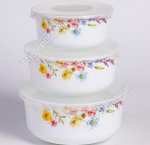 Салатник набор 3пр с крышкой (0,55/0,88/1,45л) 