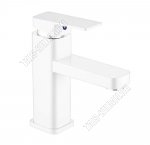 Смеситель для раковины 1-но рычажный, низкий излив h12 L15см, белый (1)