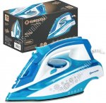 Утюг керамическая подошва 2600Вт пар 45г/мин,для воды 430мл, синий (10) 