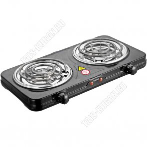 Плита эл. 2конф.ТЭН 2000Вт., d145/145мм., 4реж t, черный (4) 