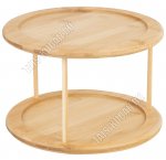 Бамбук Подставка для кухни вращающаяся 2х ярусная (6) 