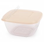 Контейнер д/СВЧ квадр 2,0л бежев.крыш (19,5х19,5 h10см) (18) 