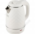 Чайник пластик + нерж. сталь 1,7л 1500Вт диск, двойная стенка (внутр-нерж. сталь), цвет белый (12)