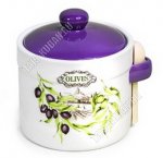 Оливки Банка для сыпучих 450мл с дерев.ложкой, п/у