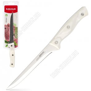 Antique/бел.перламутр Нож L16см д/мяса,нерж+пласт (6) 