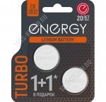 Бат. диск ENERGY Turbo CR2032 -BL2шт,литиевые,блистер (80) 