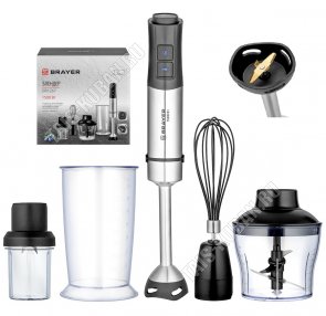 Блендерный н-р 1500Вт 12ск,измельчитель 0,6л,стакан 0,8л,черный/серебристый (8) 