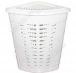 Корзина д/белья 45л угловая, белый (38х38 h56см) (6) 
