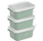 Контейнер прям олива Н-р 3шт х0,5л, с крышк. (10х14 h6см) (24)