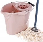 Комплект Ведро МОП 12л овал, бежев +Швабра L120см (24) 