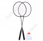 Бадминтон 2ракетки d20см, L60см+волан, металл,пластик.ручка,в сетке,микс (50) 