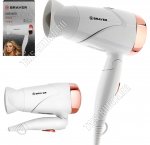 Фен 1600Вт складн.ручка,бел/золот (12)