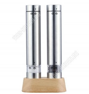 Мельница для специй электрич. h20см н-р2шт на дерев.подстав (24) 