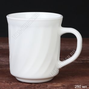 Кружка белая 250мл б/уп (6/(72) 