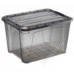 Контейнер прозр.черн 15,5л (37,5х28,5 h23см) (5) 