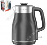 Чайник пластик+нержавеющая сталь 1,8л 1800Вт, черный (6) 