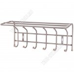 Вешалка с полкой 6 двойн.крюч, полка L60х27см, бежевый (5)