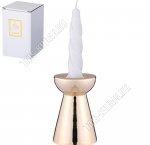 Подсвечник Lefard (фарфор) под золото h8см d5см, золотой, для 1свечи (24) 