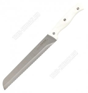 Antique/бел.перламутр Нож L20см д/хлеба,нерж+пласт (6) 