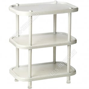 Этажерка 3-х яр (49х30 h58см) овал, мрамор (3) 