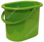 Ведро 11л мерн.делен, салатов, овал (34х23 h26см) (5) 