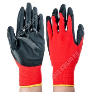 Перчатки д/сад.работ 10 разм (ХL) нейлон+нитрил-ладонь (12) 